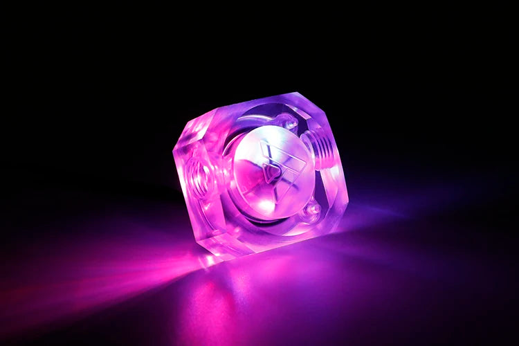 Barrow Computer Water Cooling Flow Velocity Meter Acrylic Ceramic Bearing 5V ARGB Flow Indicator Black,Green.Red,Blue ,SLFV1-RGB