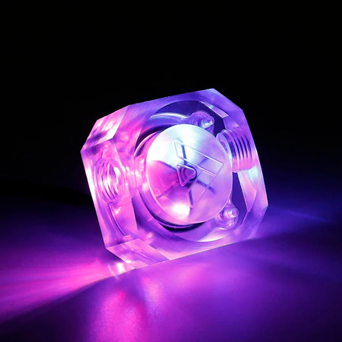 Barrow Computer Water Cooling Flow Velocity Meter Acrylic Ceramic Bearing 5V ARGB Flow Indicator Black,Green.Red,Blue ,SLFV1-RGB