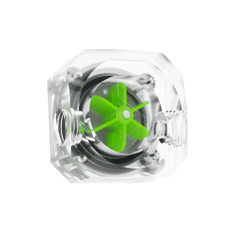 Barrow Computer Water Cooling Flow Velocity Meter Acrylic Ceramic Bearing 5V ARGB Flow Indicator Black,Green.Red,Blue ,SLFV1-RGB