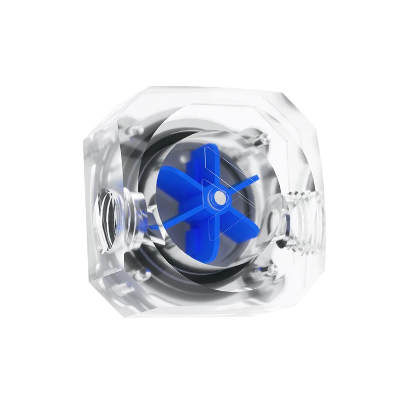 Barrow Computer Water Cooling Flow Velocity Meter Acrylic Ceramic Bearing 5V ARGB Flow Indicator Black,Green.Red,Blue ,SLFV1-RGB